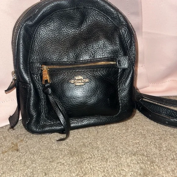 Coach Black Backpack with Gold Accents Coach Monogram Backpack with Gold Accents main image 4